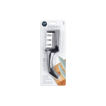 Core Kitchen 3-Slot Comfort Grip Knife Sharpener - ONX/GT 44922